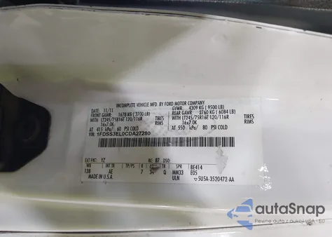 2012 Ford E-350 Super Duty Commercial from USA, damaged, VIN 1FDSS3EL0CDA27280